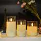 3Pcs Battery Operated LED Flameless Candles for Home Decor Party Wedding