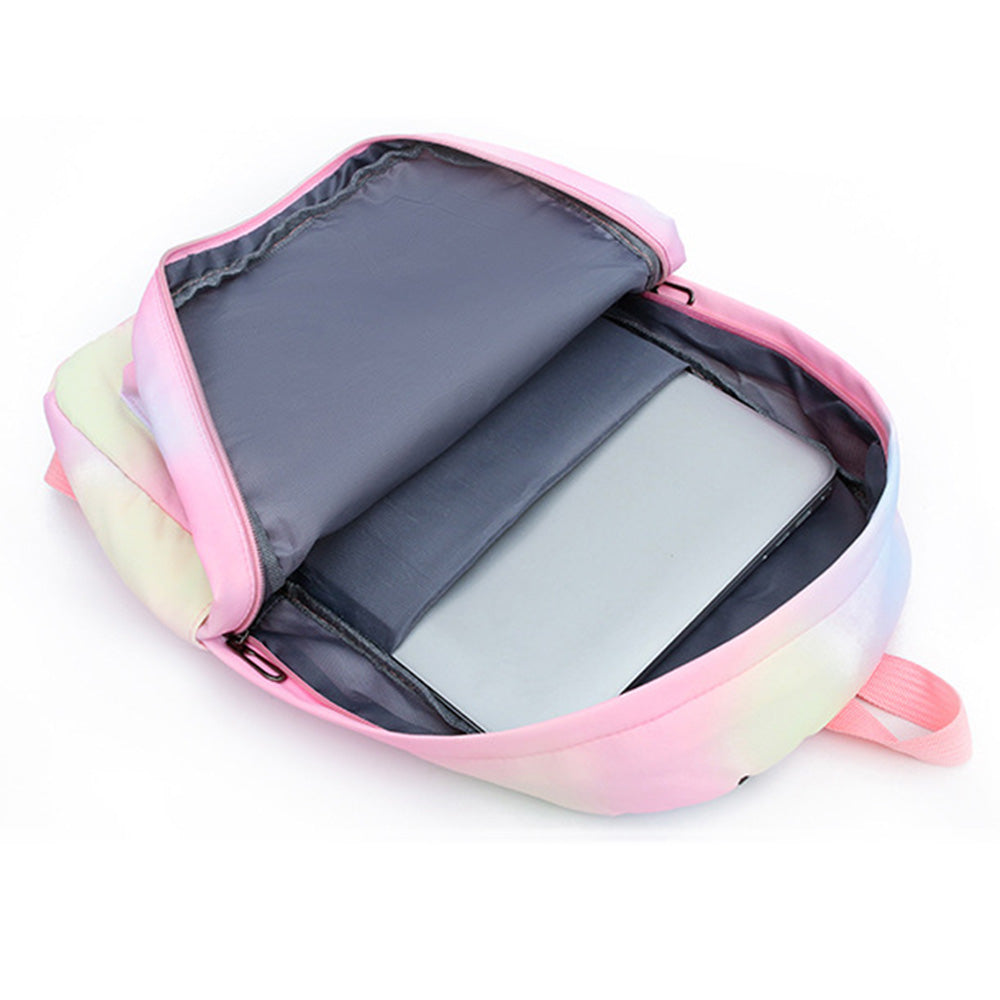 3PCS Boys Girls Gradient Color Backpack Set School Backpack Lunch Bag Pencil Case