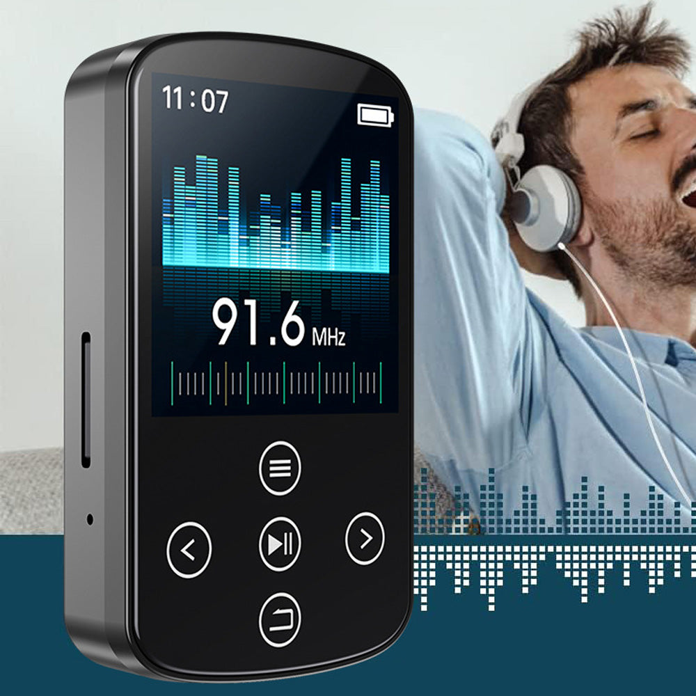 MP3 Player With Bluetooth Clip Music Voice Recorder With Memory Card