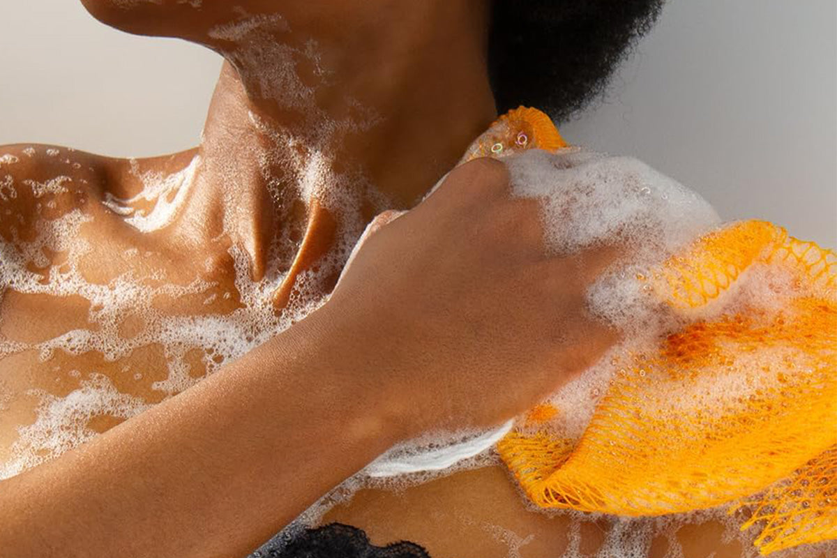 2PCS African Net Sponge Body Scrubber for Exfoliating and Bathing