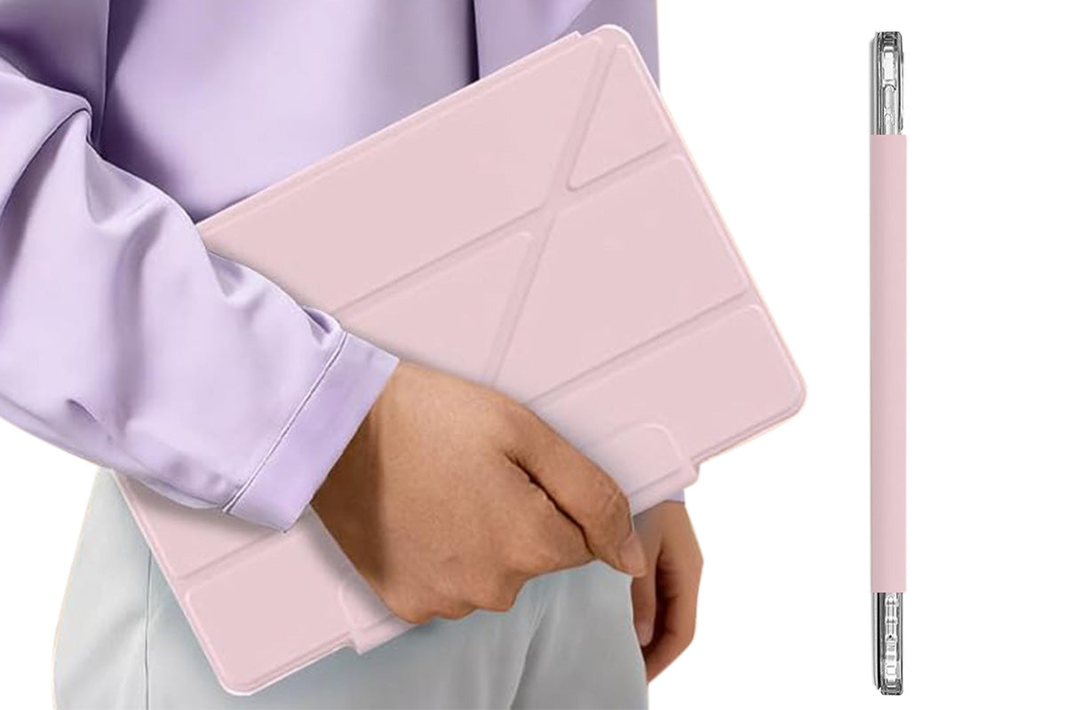 Anti-Bending PC Tablet Case with Multi-Angle Stand Pencil Holder for iPad