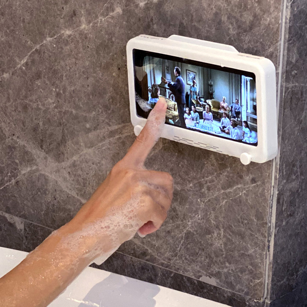 Wall Mounted Waterproof Phone Case Bathroom Shower Phone Holder