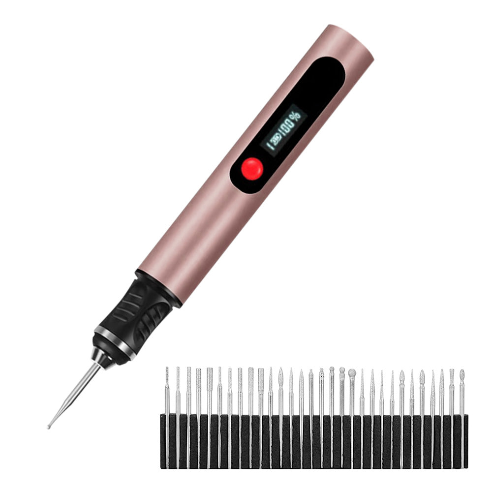 Electric Engraving Pen with 30 Bits 3-Speed Adjust Engraving Pen for Metal Wood Glass