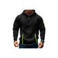 Fleece Hooded Sweatshirt Casual Hoodie for Men-Black