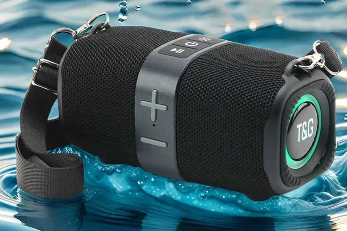Portable Bluetooth Speaker, Portable Speaker, Bluetooth Speakers Wireless, LED Light Speaker Speakers Wireless Speaker with TF AUX FM for Shower Pool Party
