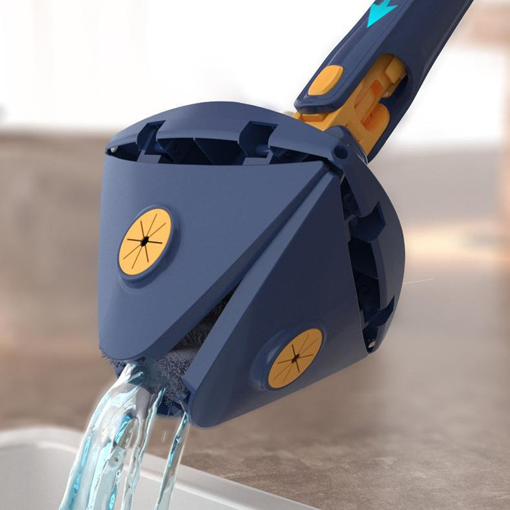360 Degree Rotatable Triangle Cleaning Mop with 3 Cleaning Pads