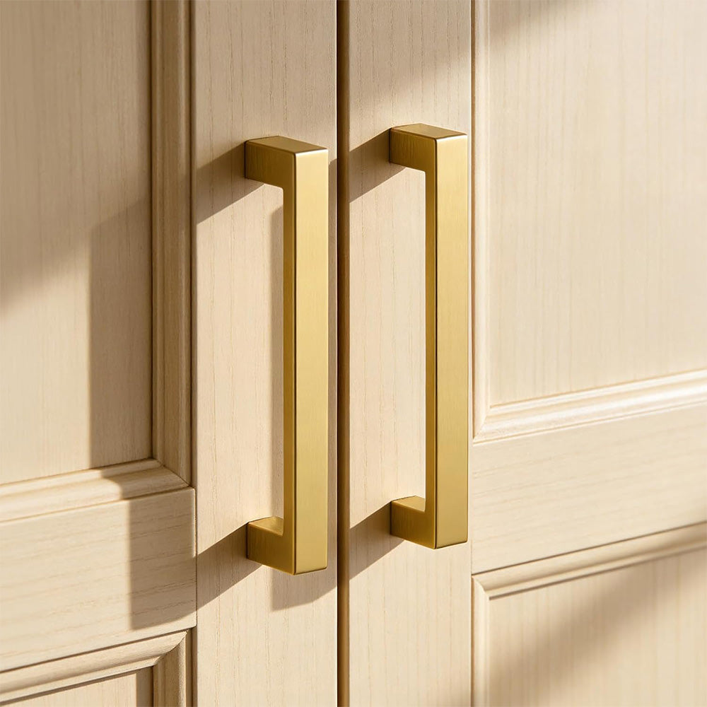 4X 12mm Square Stainless Steel Kitchen Cabinet and Door Handle