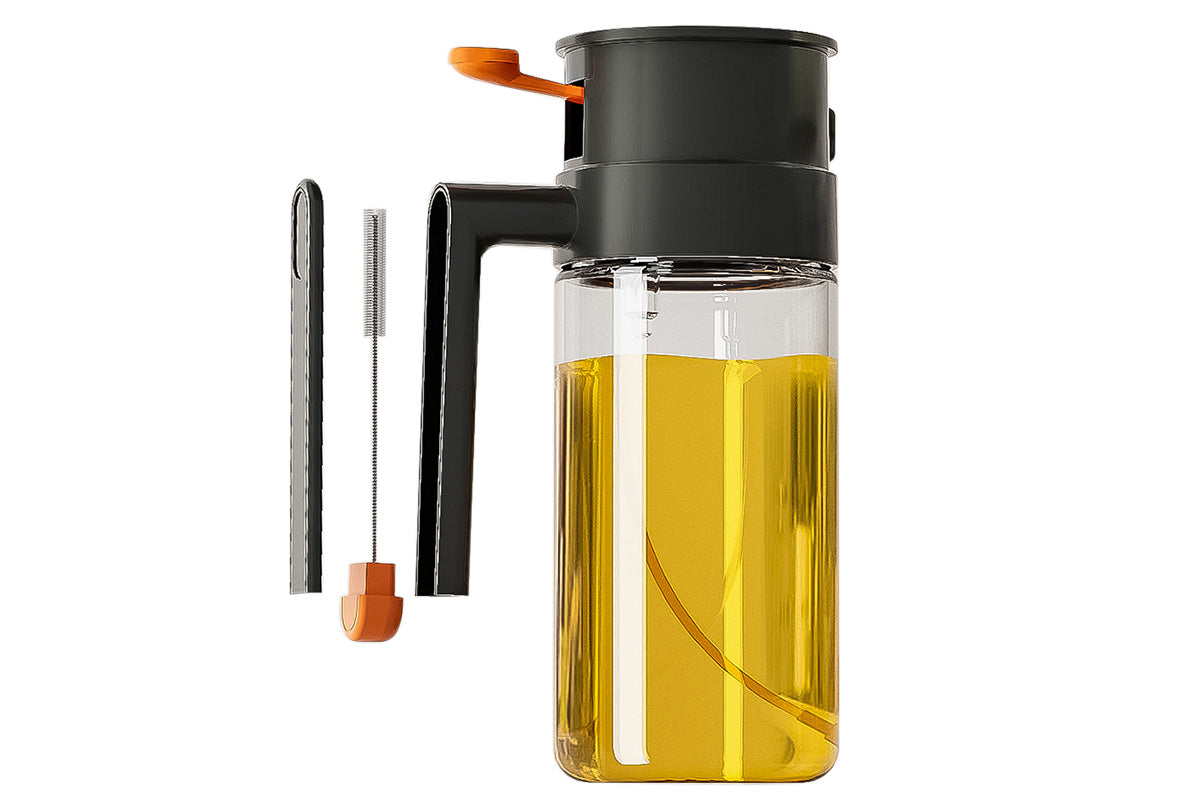 2 In 1 650ml Oil Sprayer Olive Oil Dispenser Bottle For Cooking Baking BBQ