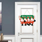 Christmas Porch Sign with Couplets Xmas Door Banner Wall Hanging Party Decoration