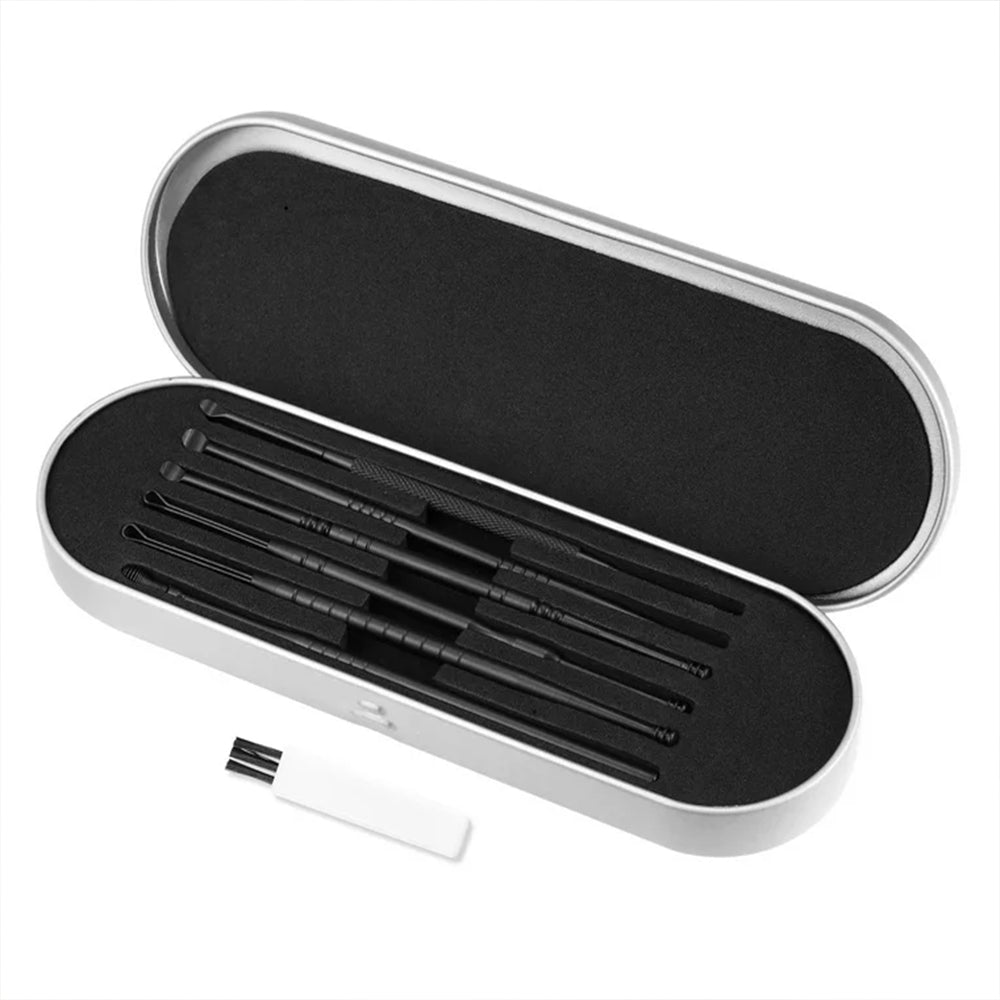 6Pcs Stainless Steel Ear Cleaning Tool Set with Storage Case