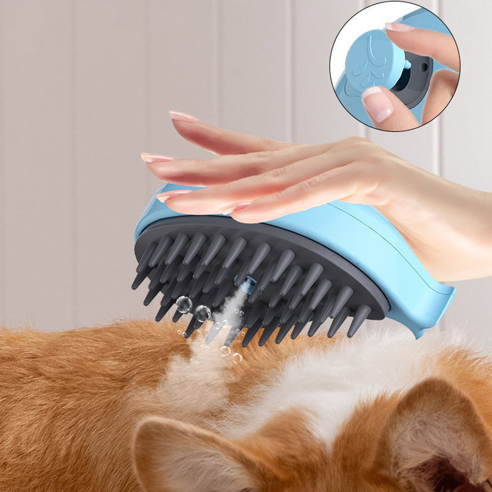 3 in 1 Spray Cat Brush Silicone Massage Grooming Brush