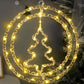 2Pcs Christmas LED Decoration Lights Battery Operated Double Ring LED String Christmas Decoration