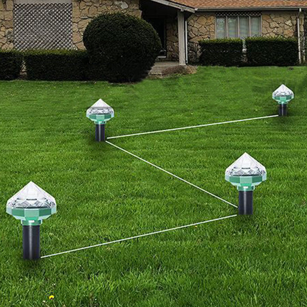 2Pcs Mole Repellent Solar Powered with Auto LED Lights for Mice Snakes Moles