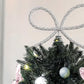 Sparkling Christmas Tree Top Bow for Holiday Decoration