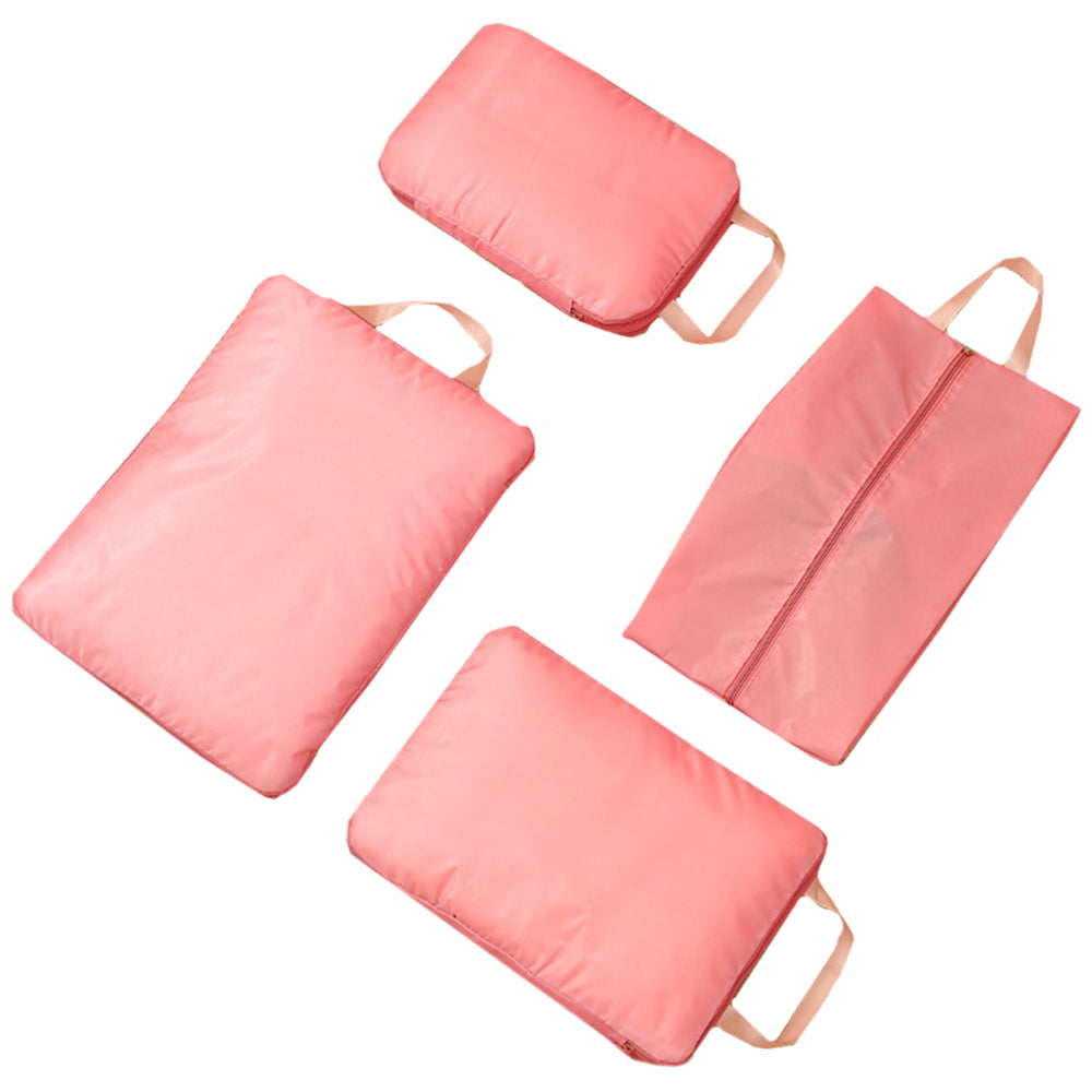4Pcs Travel Luggage Compression Cubes Storage Bags