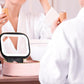 PU Leather Makeup Case Lighted Mirror LED Travel Cosmetic Organizer