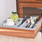 Handy Silicone Bamboo Couch Cup Snack Storage Tray with Rotatable Phone Holder