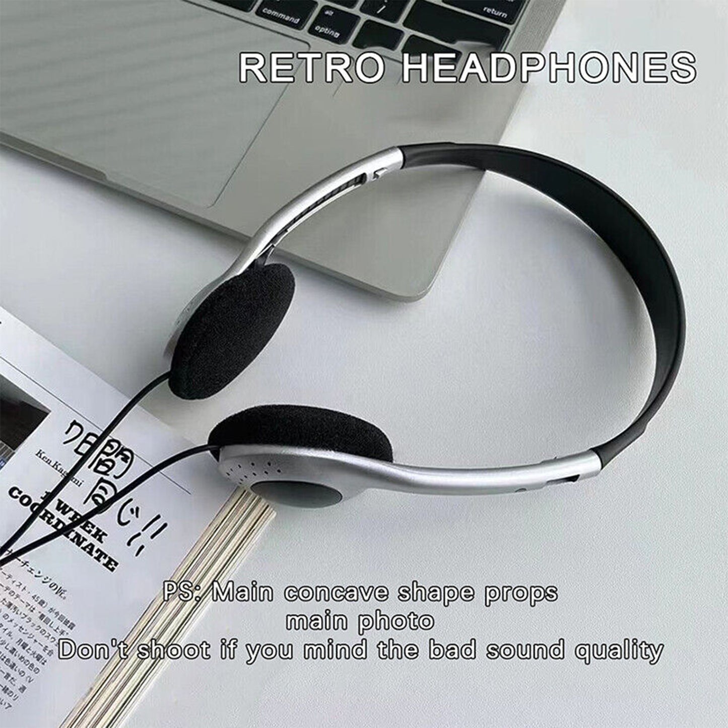Retro Wired Noise Reduction Lightweight Stereo Over Ear Headsets