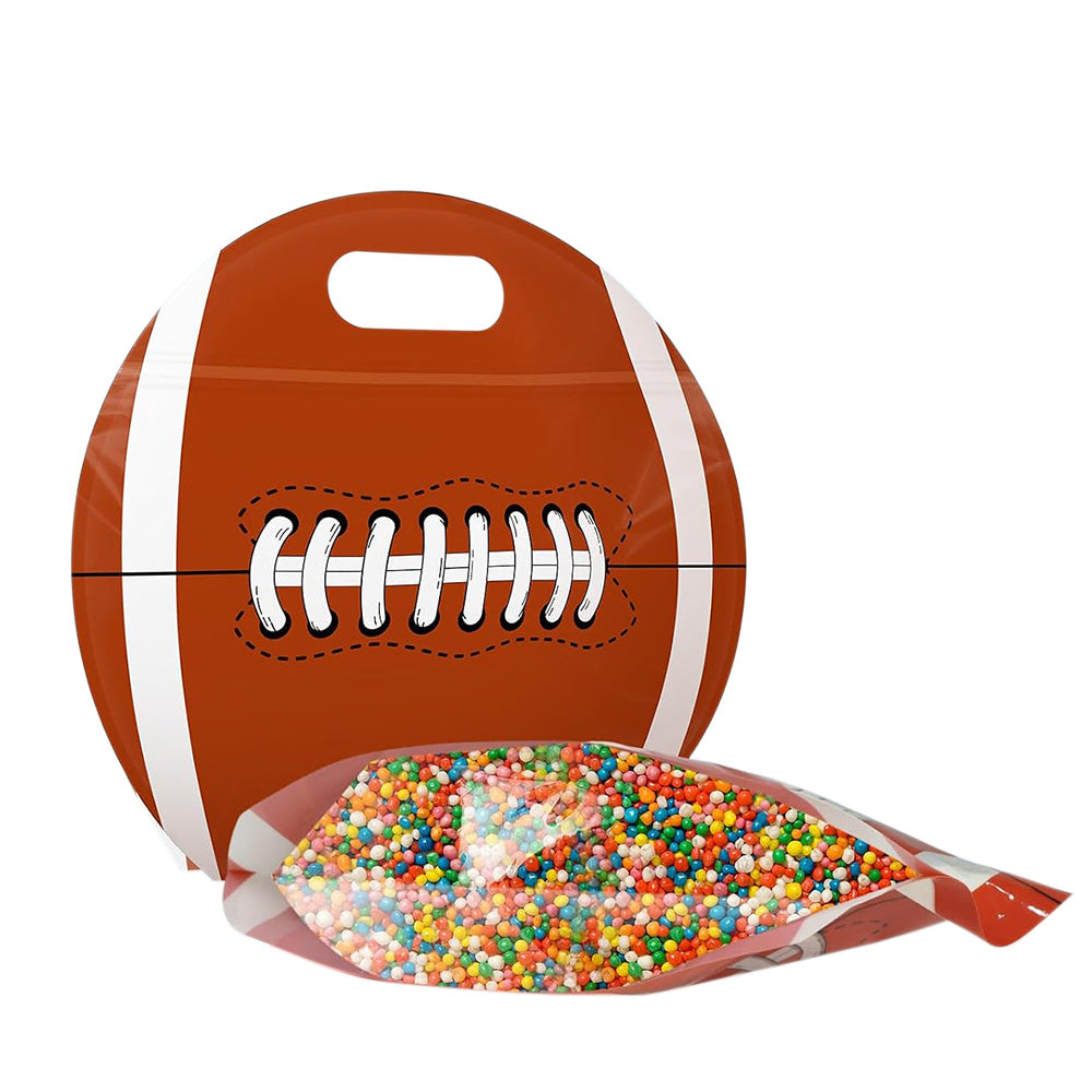 20 Soccer and American Football Resealable Candy Bags with Handles