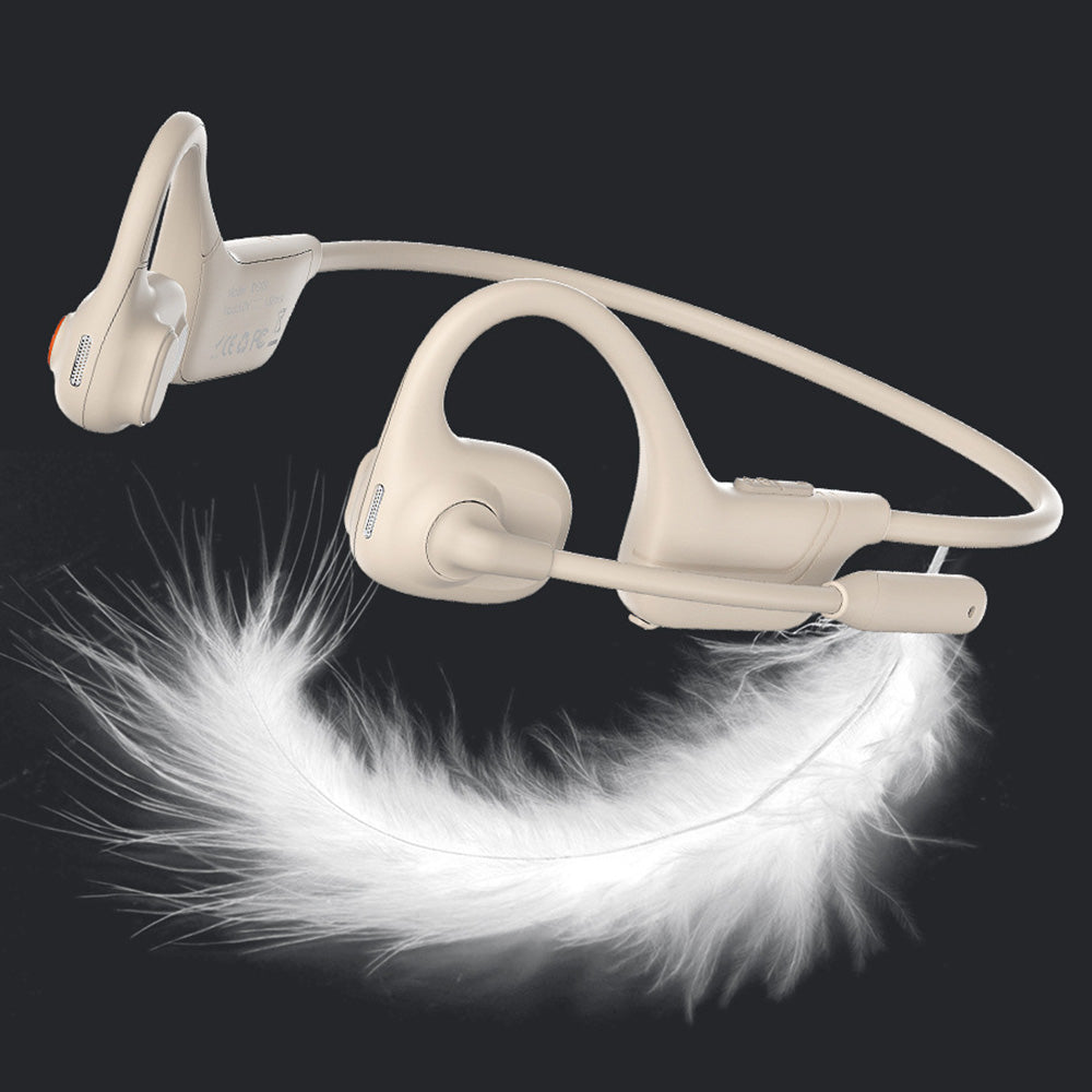 Open Ear Air Conduction Bluetooth Headphones with Noise Canceling Mic for Sports Office