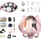37L Women Fitness Travel Bag Waterproof Pocket USB Charging Carry On Overnight Bag