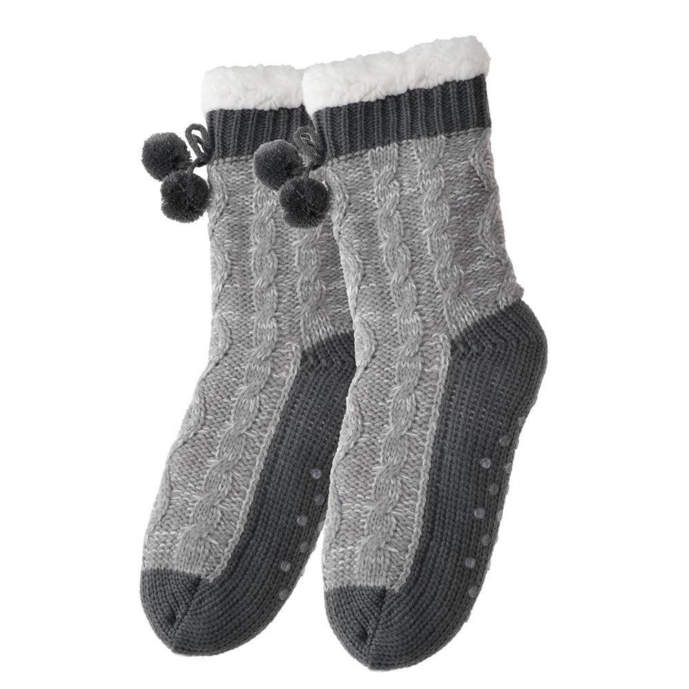 Womens Slipper Fuzzy Grips Socks Fluffy Winter Warm Thick Thermal Cozy Plush Non Slip Cabin Soft Fleece Socks
