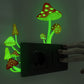 2Pcs Glow in The Dark Mushroom Wall Sticker Red and Multicolour