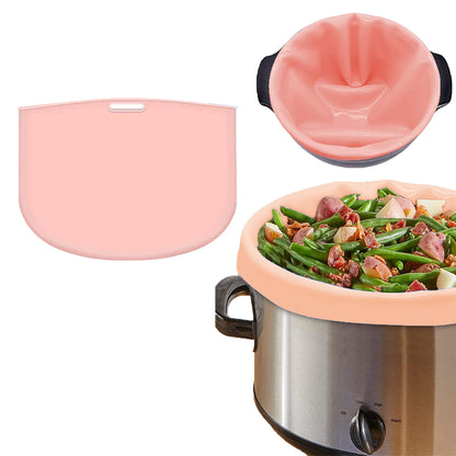 2Pcs Reusable Slow Cooker Liners Silicone Kitchen Crock Pot Cook Liner