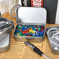 6 PCS Rectangular Small Tin Box with Hinged Lid Portable Storage Box for Candies Tea