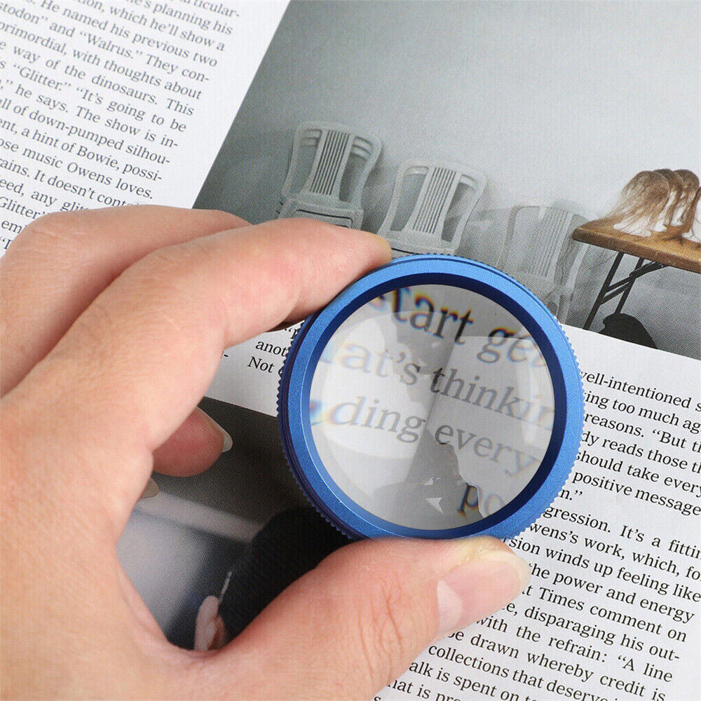 30X Magnifying Glass Optical Lens with Metal Frame for Jewelry Coin Inspection