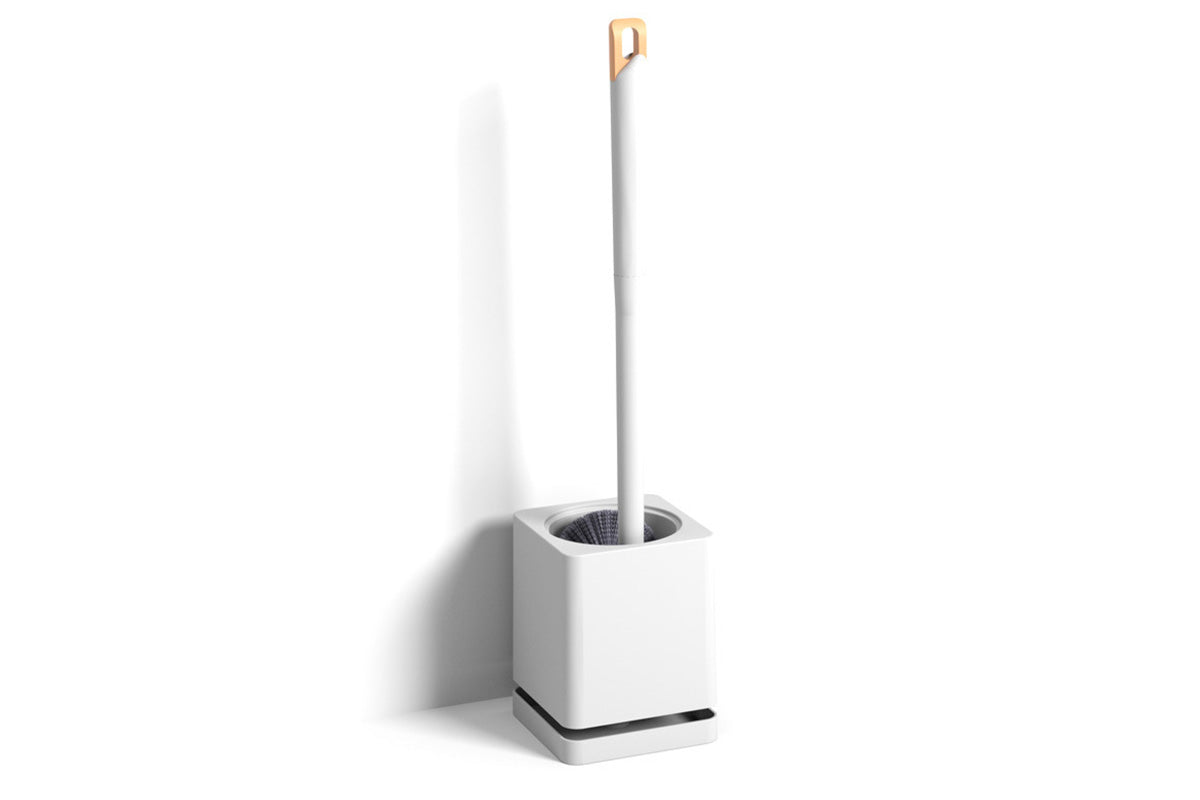 2pcs Toilet Brush with Drip Base Toilet Bowl Brush with Built-in Tweezer Toilet Cleaner Set