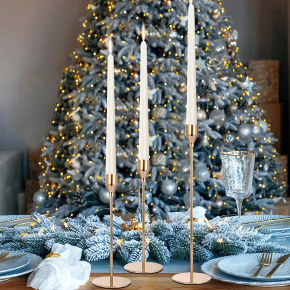 3Pcs Taper Candle Holder Table Decorative Candlestick Holder for Wedding Dinning