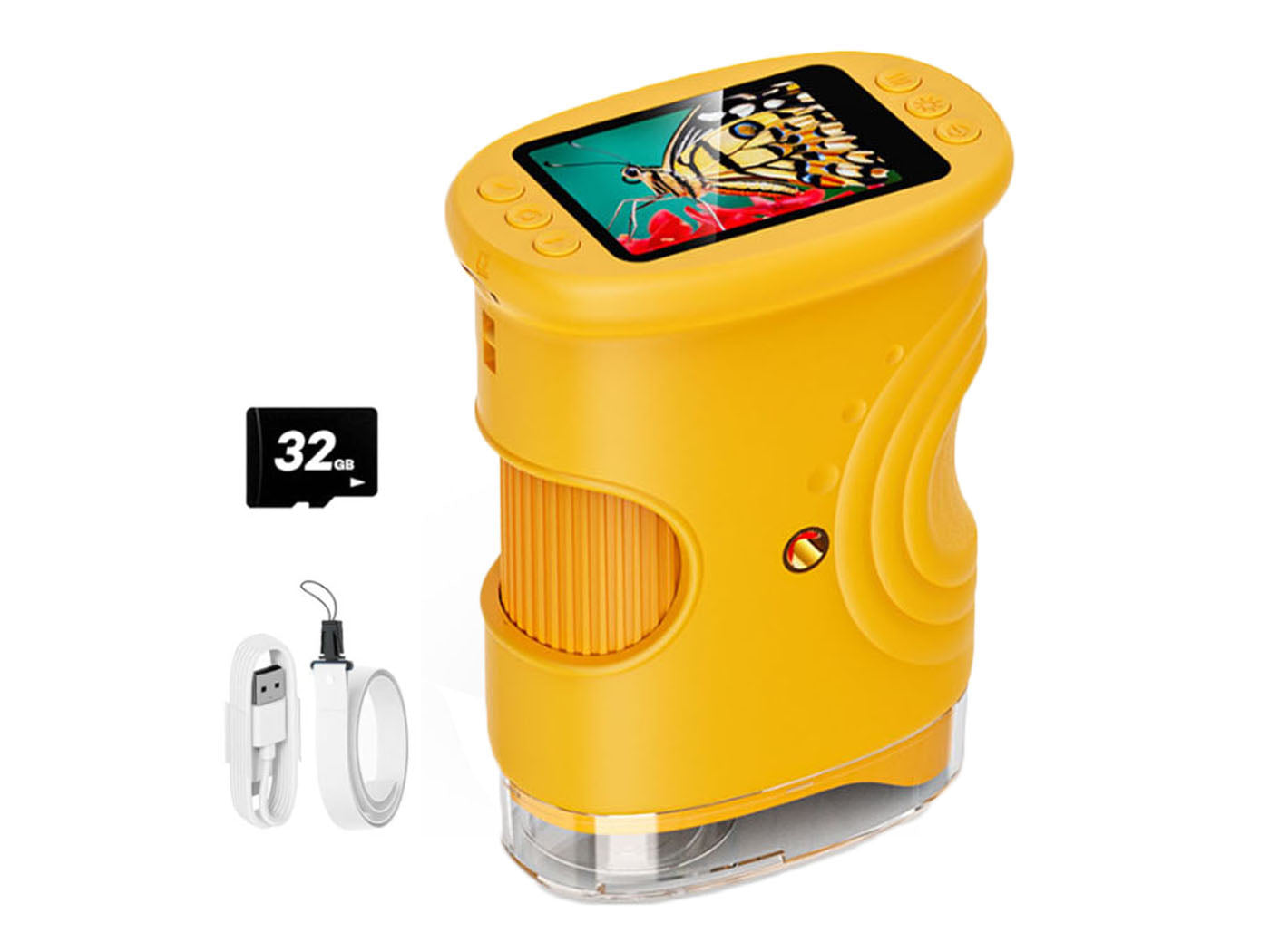 1000X Handheld Digital Microscope with 32G Card and 2.0 Inches IPS Screen