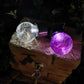 6 Pack Decorative Hanging Solar Garden Lights Cracked Glass Ball Lanterns for Yard Patio Fence Tree Umbrella