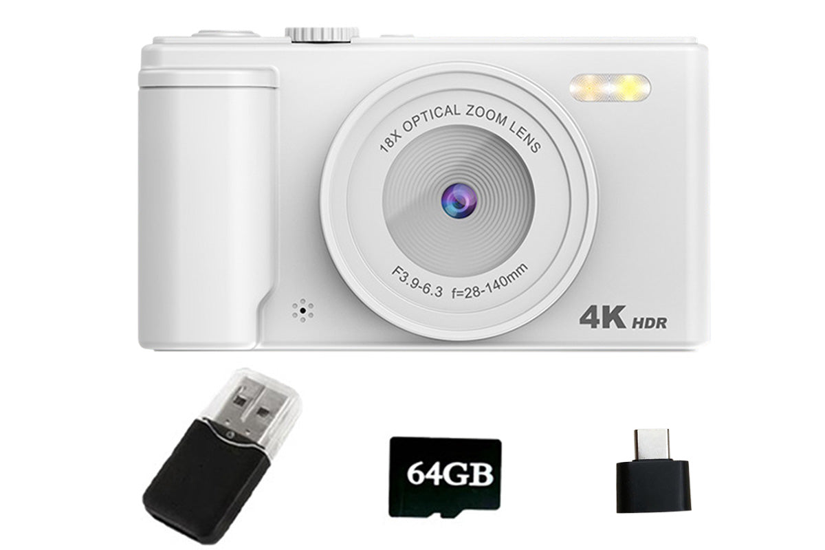 4K Digital Camera Flip Screen Autofocus for Vlogging and Photography Beginners