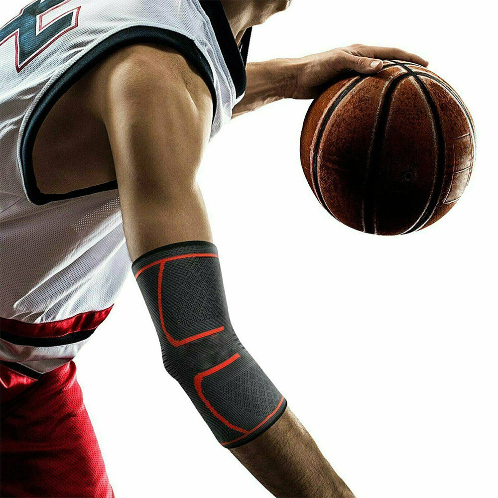 2Pcs Elbow Compression Sleeve for Tennis Golfer's Elbow Weightlifting Unisex-Red