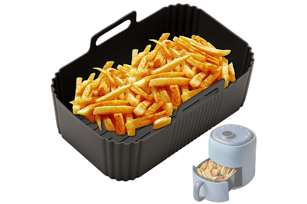 Reusable Silicone Air Fryer Liner for Dual Air Fryer Food Grade Non-Stick & Easy to Clean