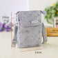 5 Layer Leaf Pattern Canvas Cell Phone Crossbody Bag