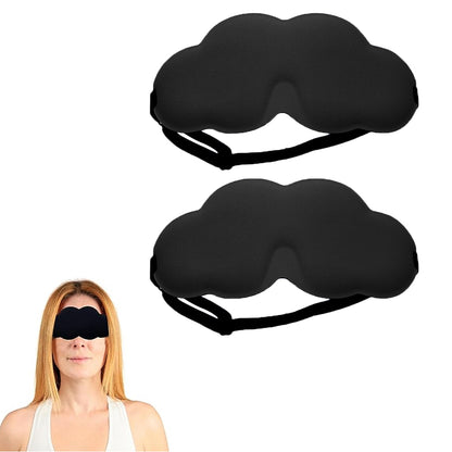 2Pcs Soft 3D Silk Eye Mask for Sleeping Clouds Shape Eye Sleeping Blindfold
