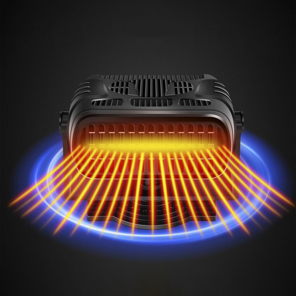 2Pcs Adjustable Car Warmer Cool Fan Defogger Windscreen Defroster