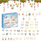 Christmas Jewelry Advent Calendar Set Earrings Rings Necklaces Keychains
