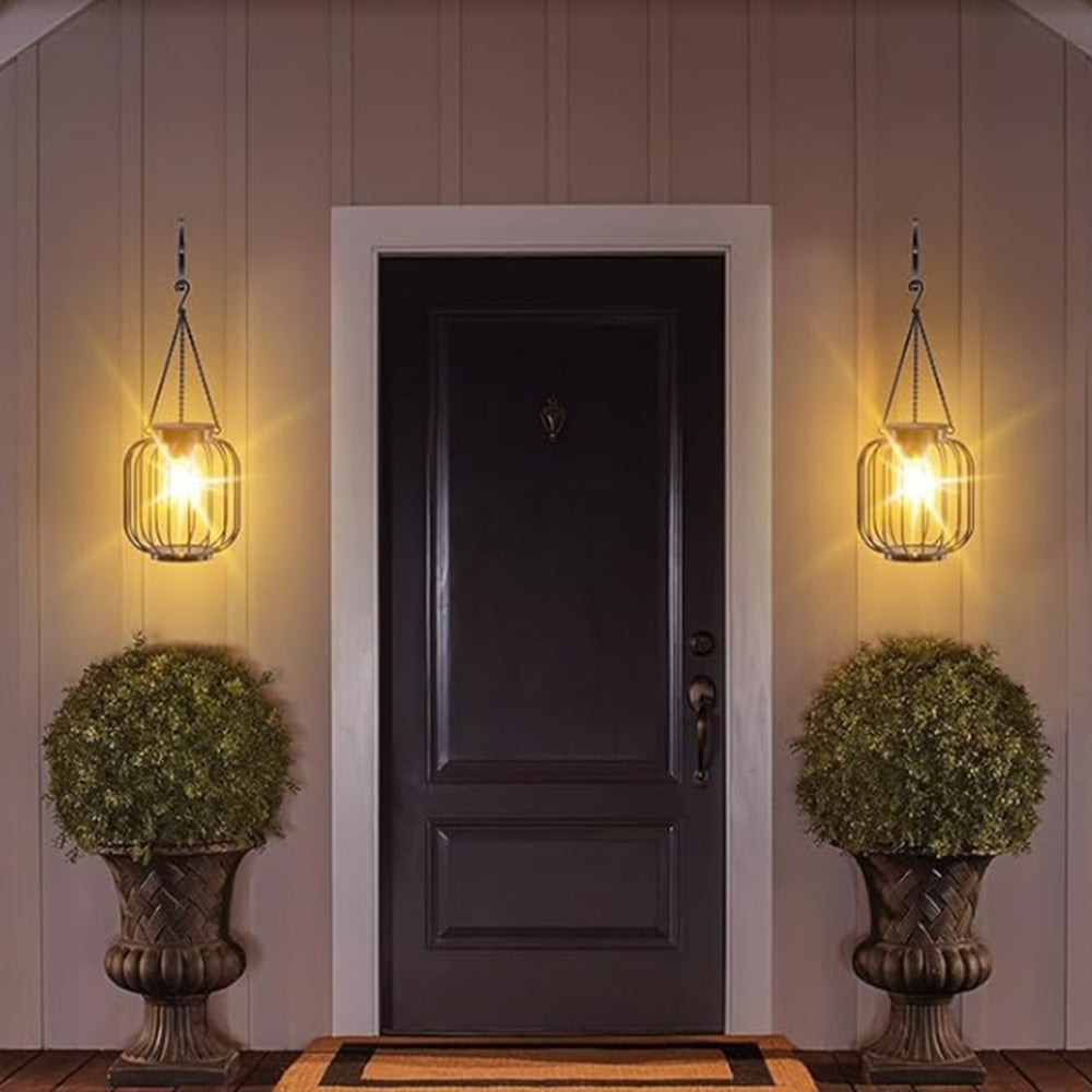 2Pcs Solar Outdoor Hanging Lamp