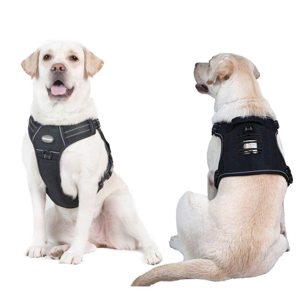 Tactical Dog Harness with Handle Reflective No Pull Military Working Vest