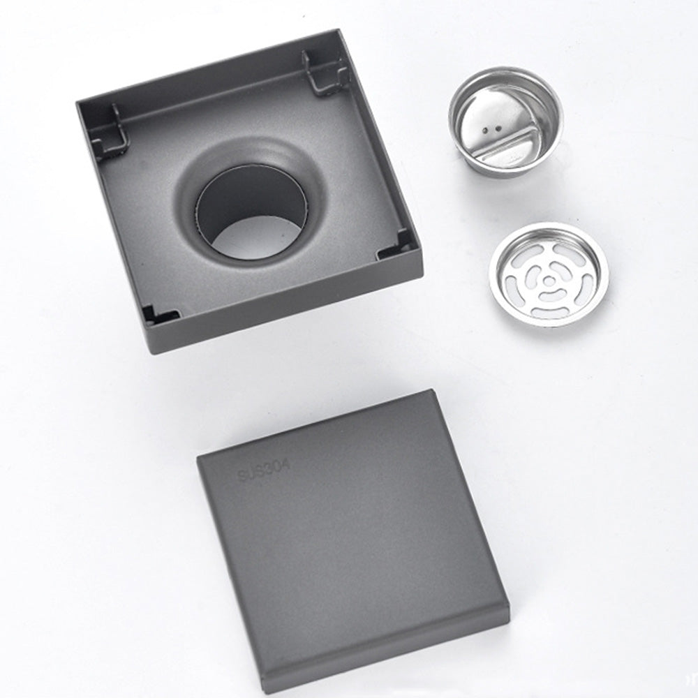 Square Shower Drain with Filter Detachable Stainless Steel Floor Drain for Bathroom Balcony