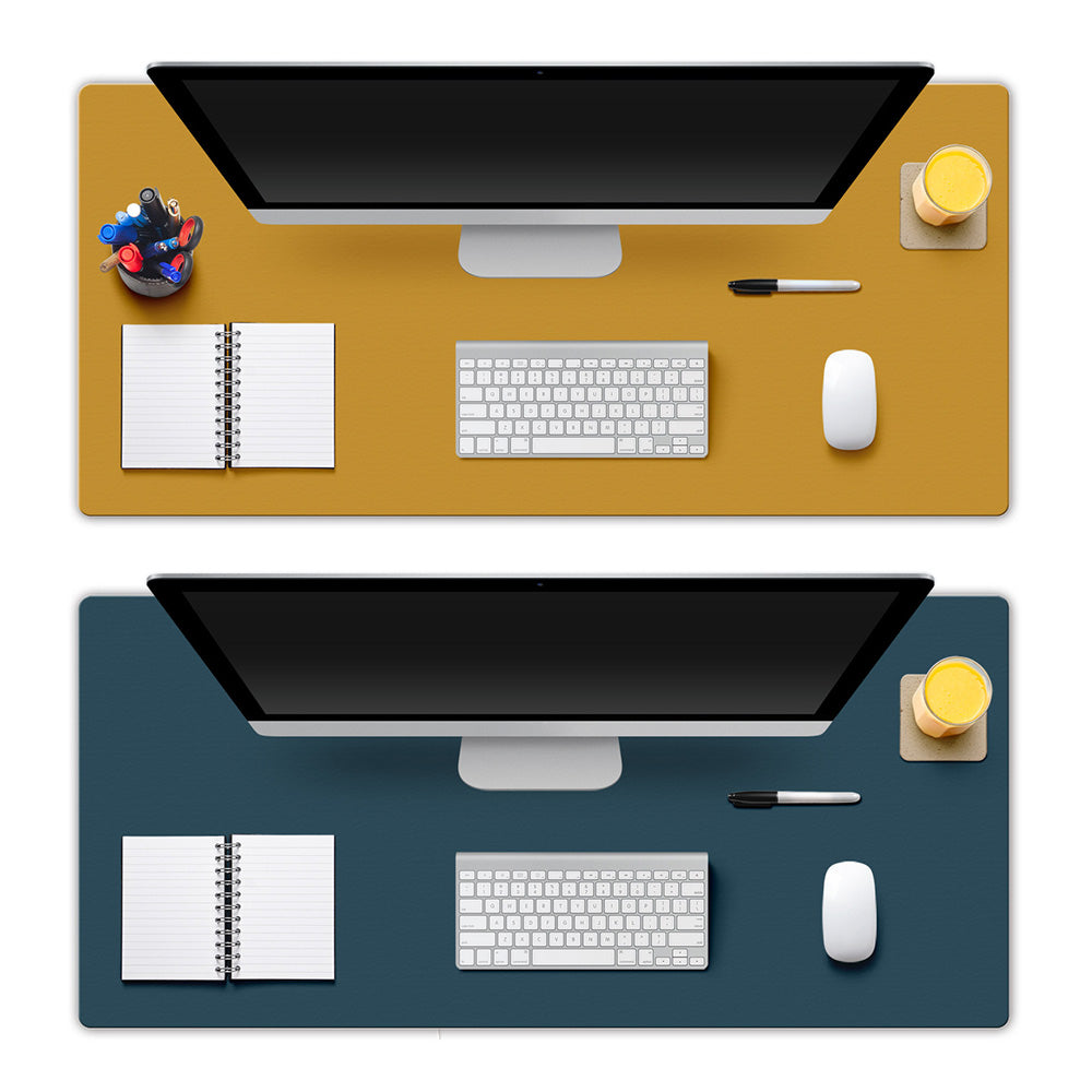 Dual-Sided Leather Desk Pad and Mouse Mat
