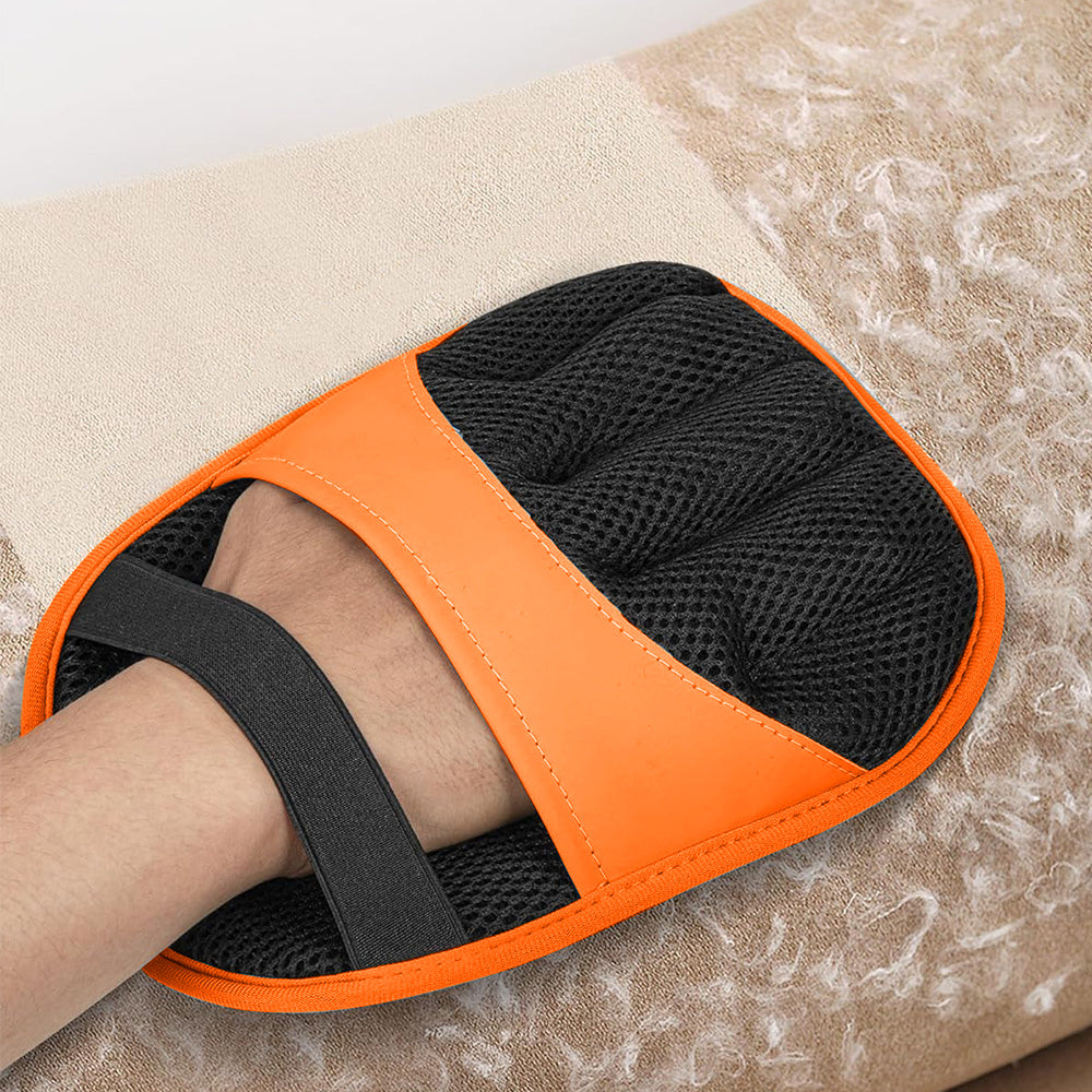 Electrostatic Pet Hair Remover Gloves Lint Brush for Furniture auto seats-Blue