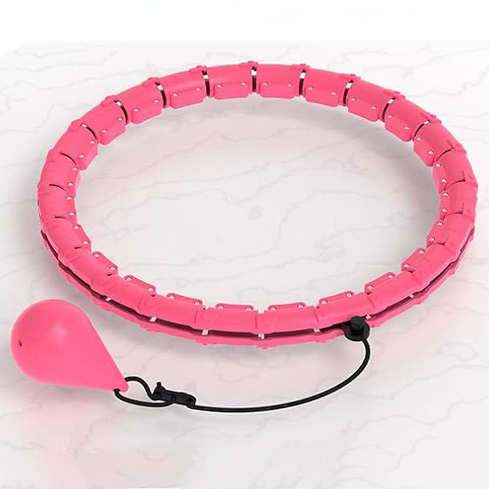 32 Section Weighted Hoola Hoop Adult Smart Hula Thin Waist Fitness Weight with Rollers