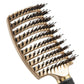Detangle Nylon Boar Bristle Brush Head Scalp Massage Comb For Fine Hair