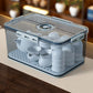 Transparent Bread Box with Timer Drainboard Lid Kitchen Storage Container for Food