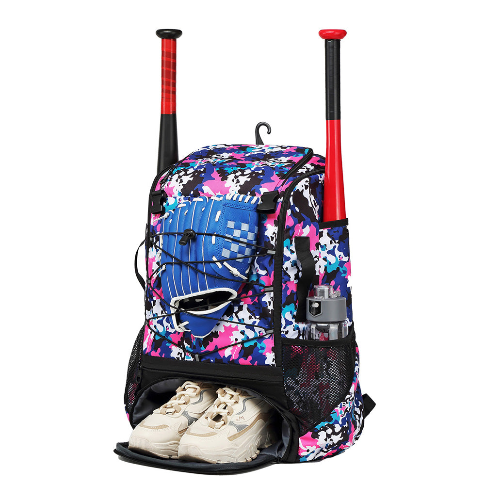 Baseball Backpack for Shoe Compartment Fence Hook